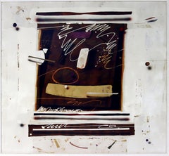 Contemporary Modern Framed Ray Frost Fleming Signed Abstract Watercolor Painting