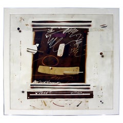 Aquarelle abstraite moderne contemporaine encadrée Ray Frost Fleming signée
