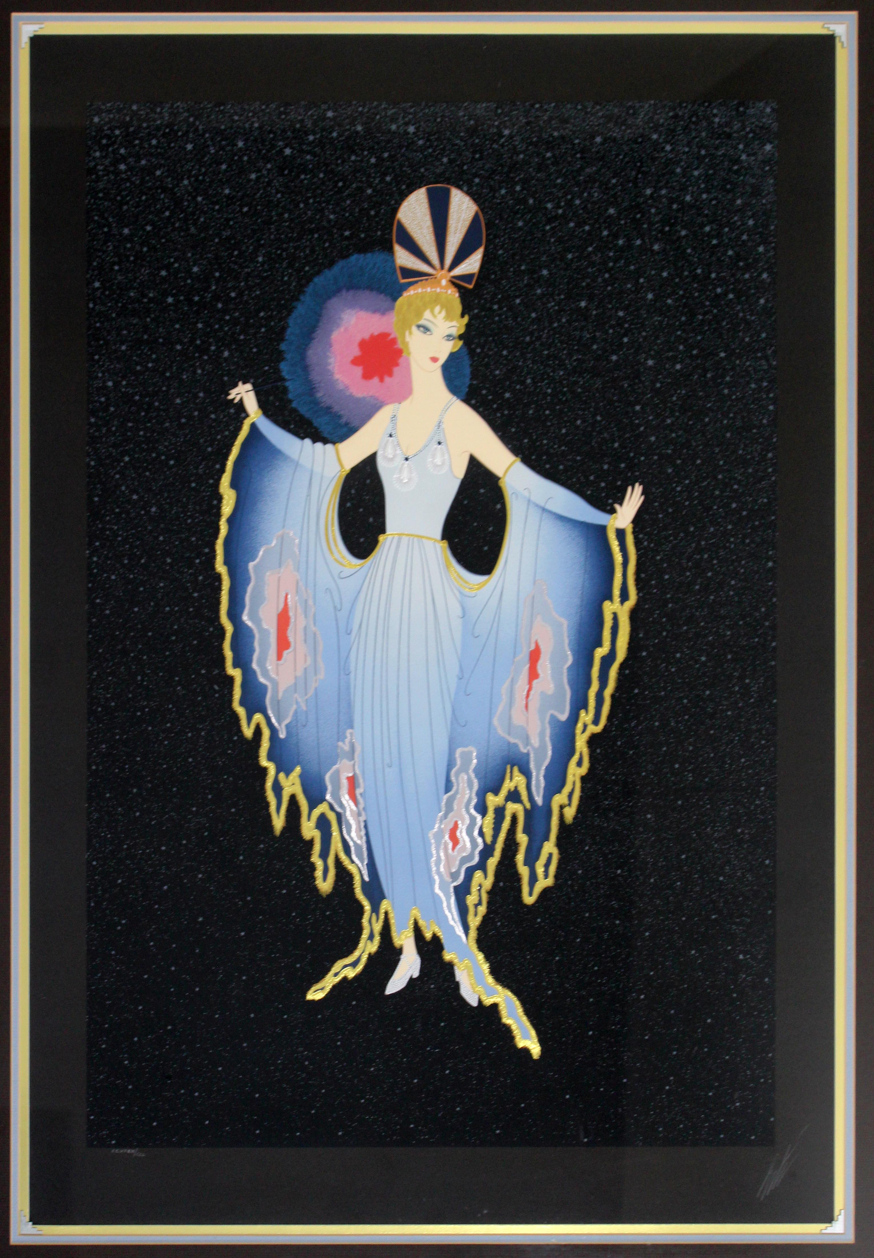 For your consideration is a framed serigraph of Erte's 1987 