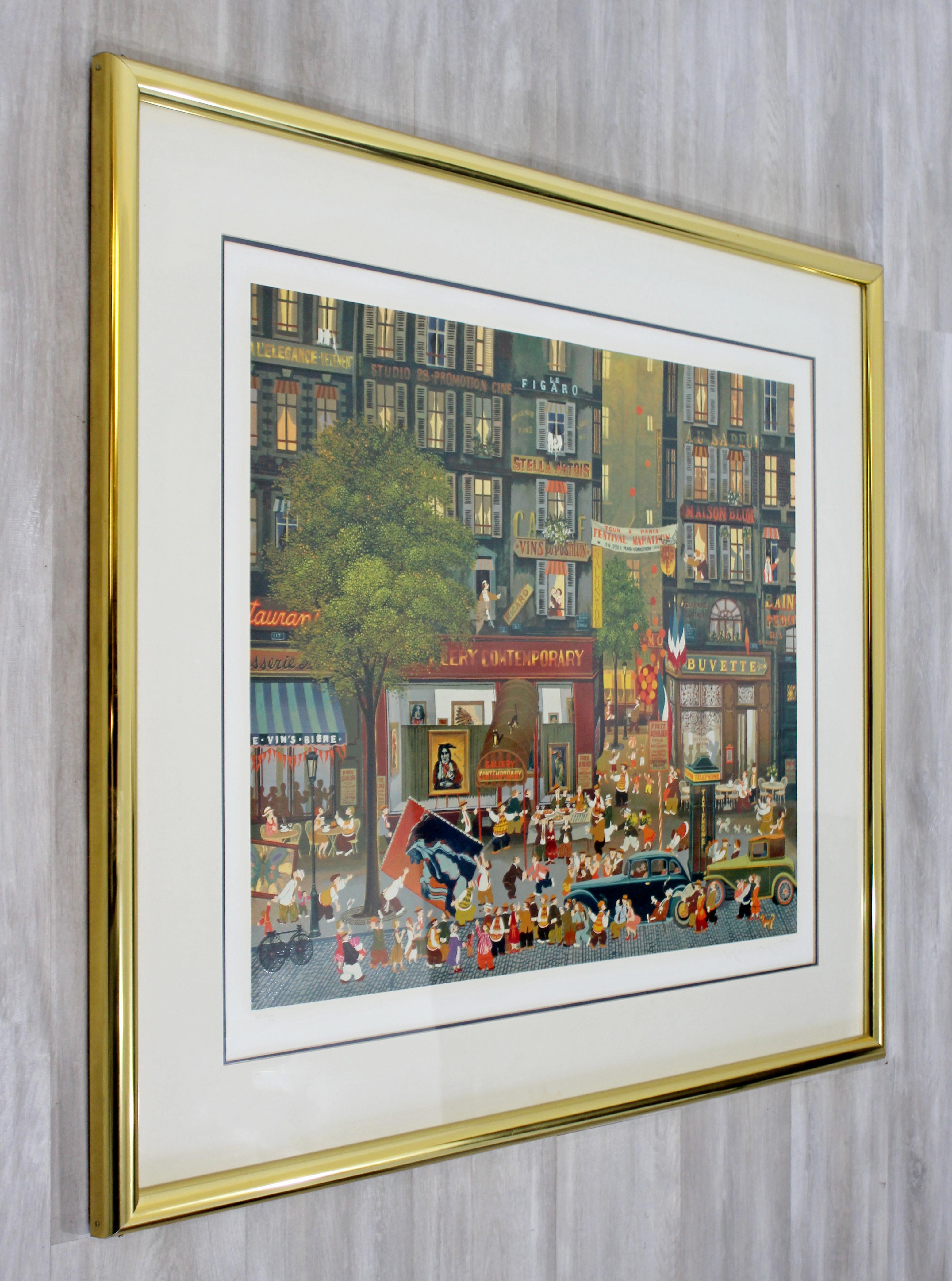 Japanese Contemporary Modern Framed Signed Hiro Yamagata Lithograph 27/100