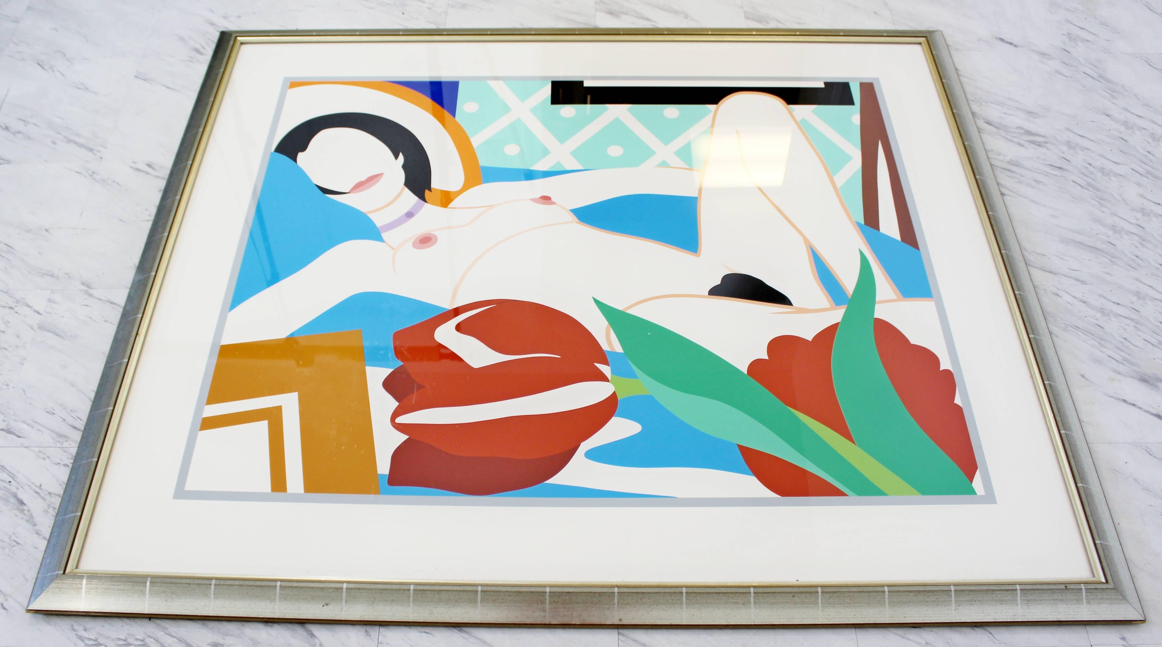 For your consideration is a magnificent, framed lithograph of Tom Wesselmann's 