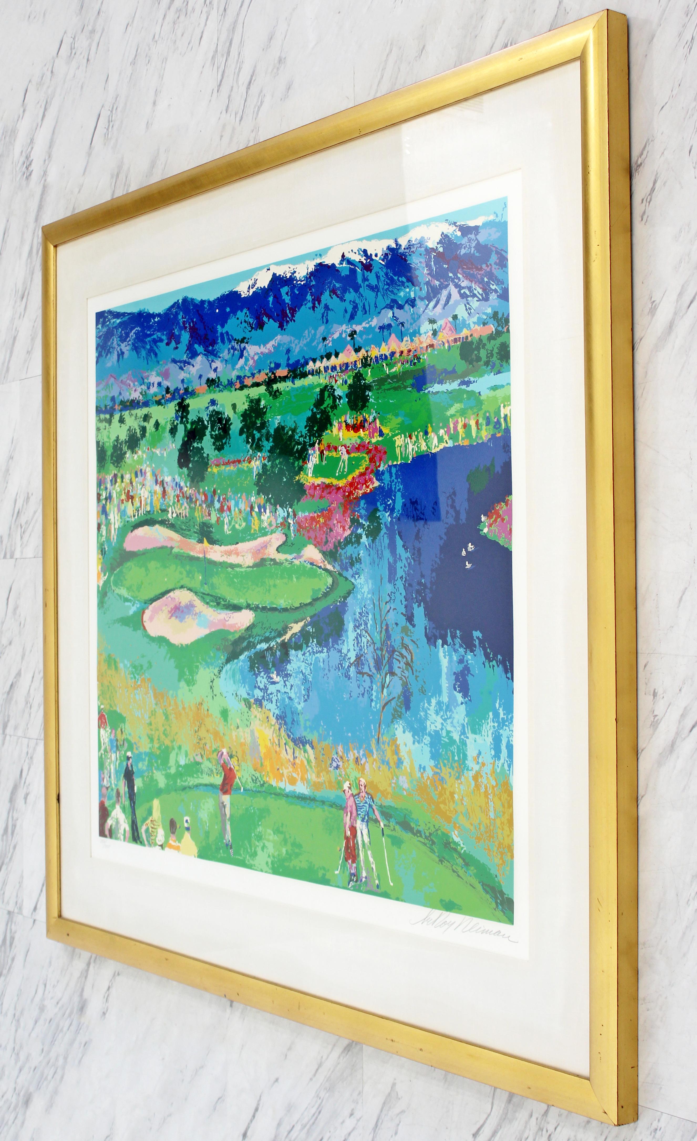 American Contemporary Modern Framed The Cove at Vintage Serigraph by Leroy Neiman 356/375