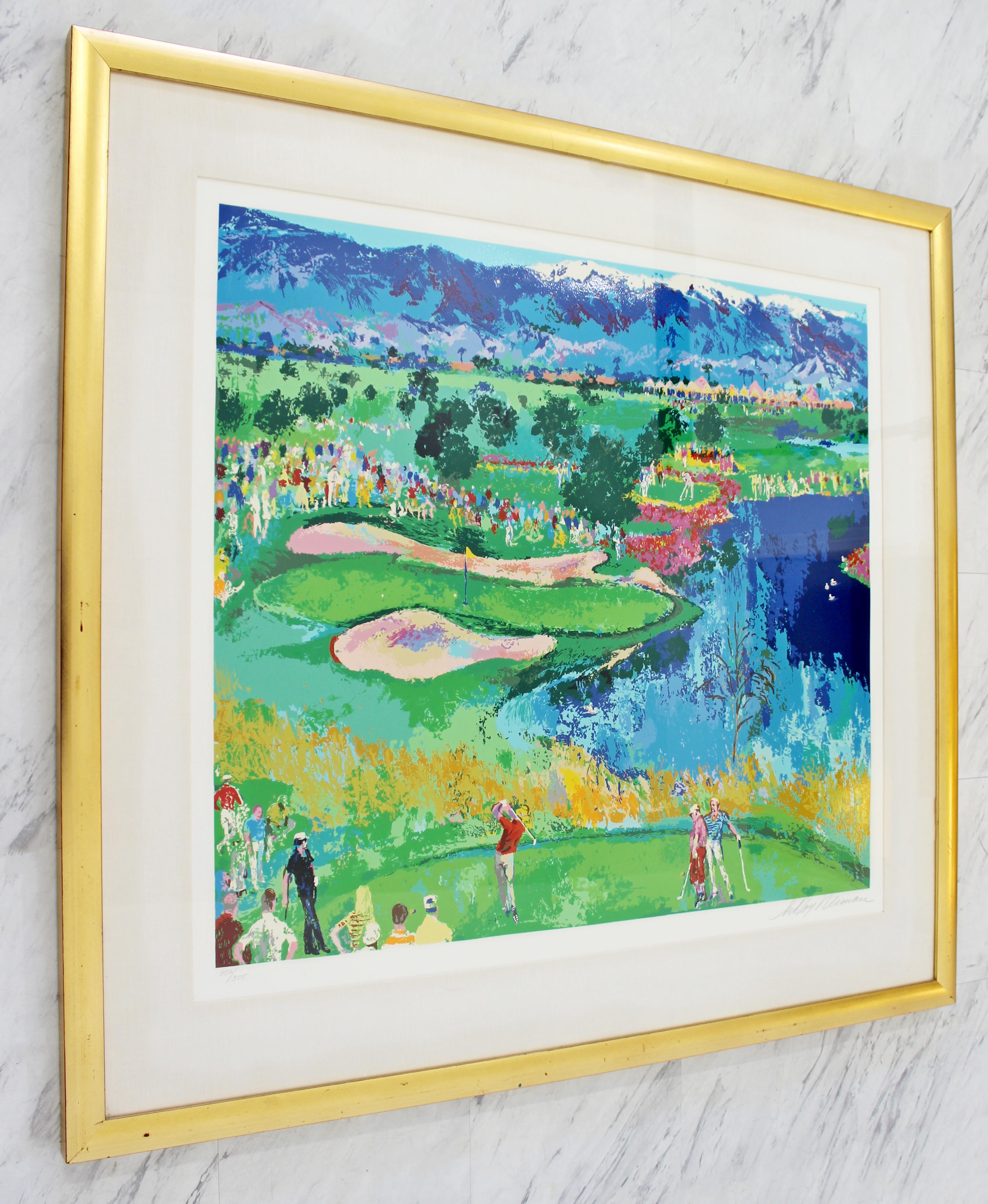 Contemporary Modern Framed The Cove at Vintage Serigraph by Leroy Neiman 356/375 In Good Condition In Keego Harbor, MI