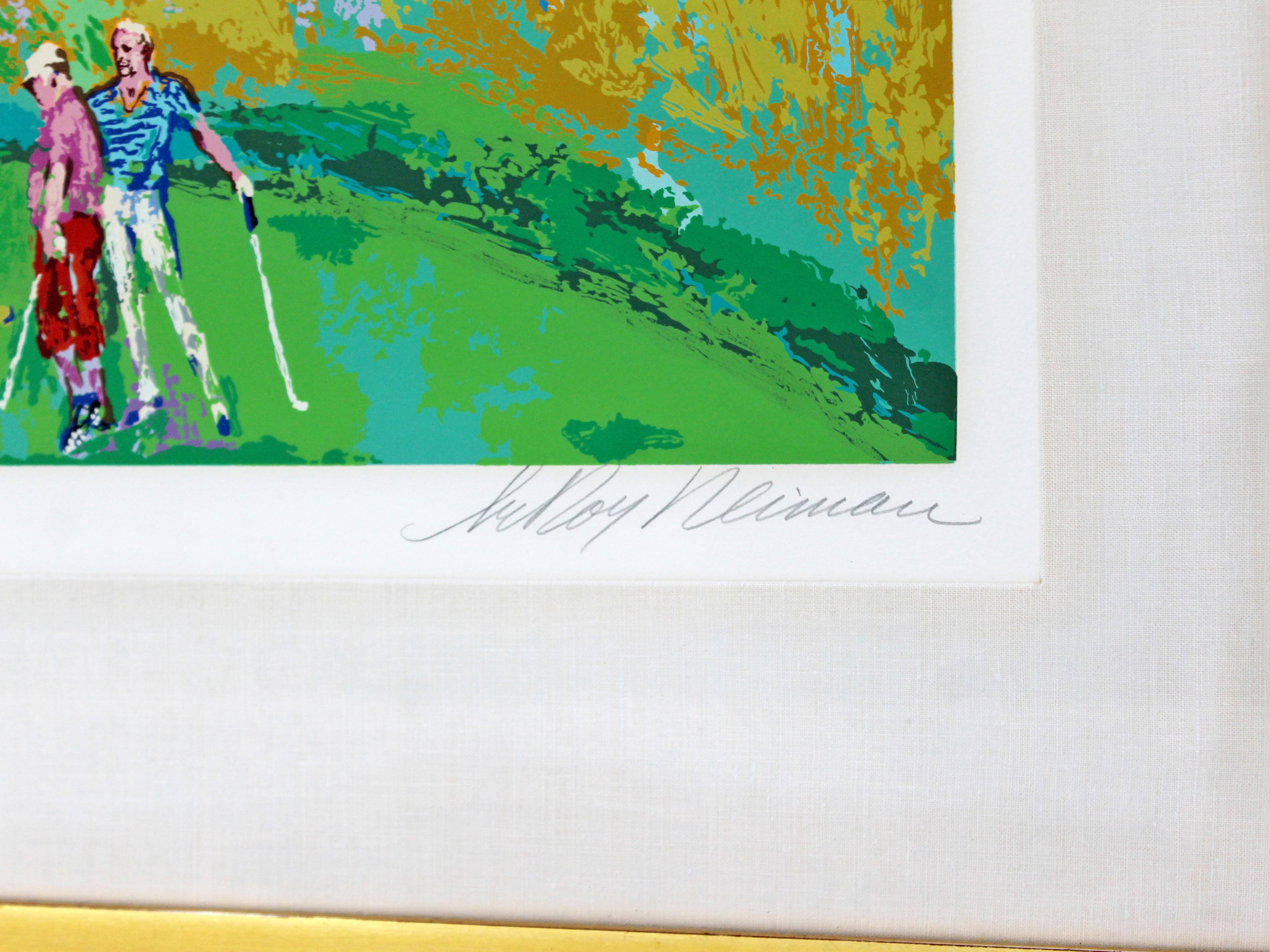 Contemporary Modern Framed The Cove at Vintage Serigraph by Leroy Neiman 356/375 2
