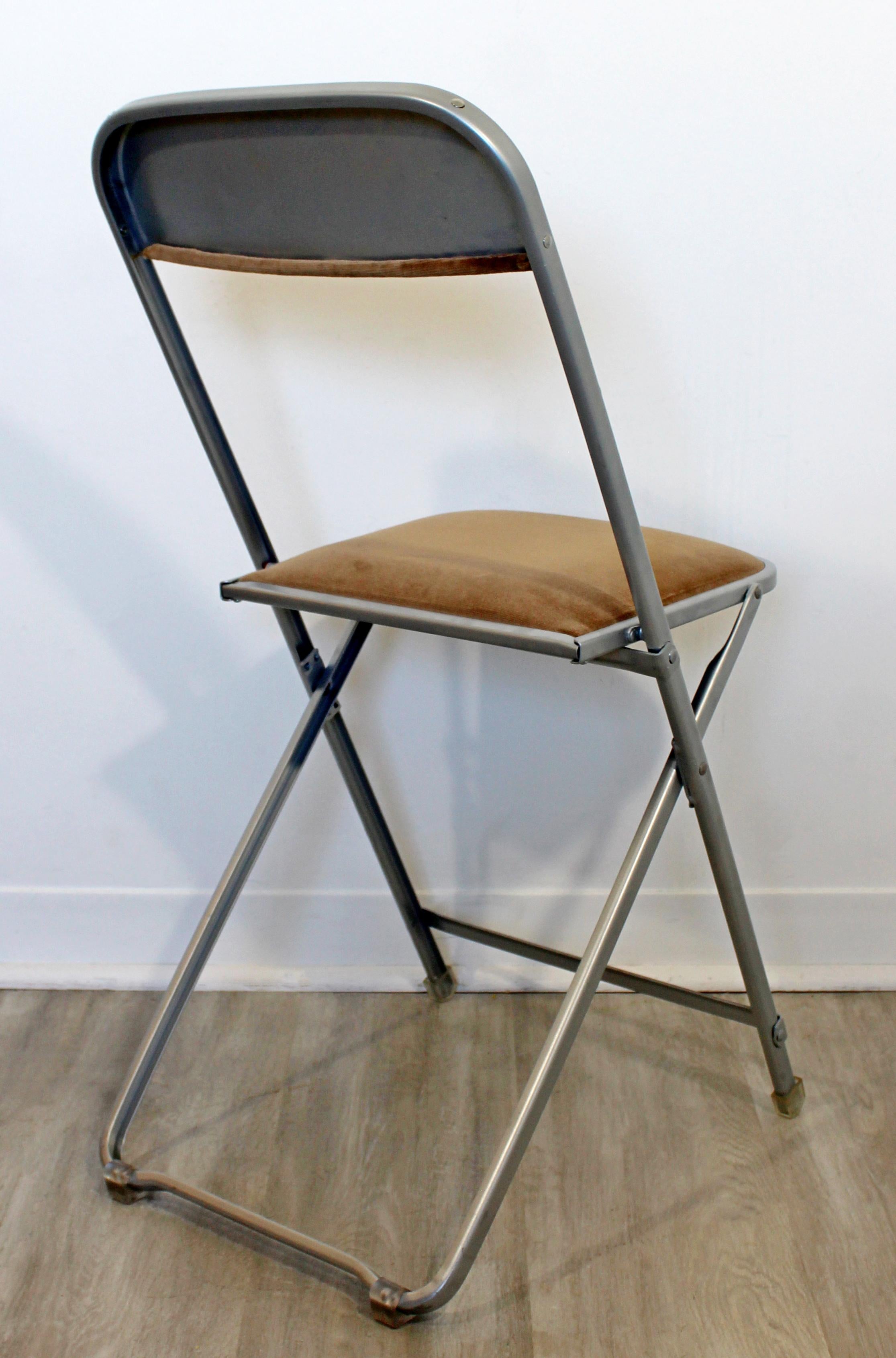 Contemporary Modern Fritz & Co Set of 12 Aluminum Folding Side Chairs, 1980s In Good Condition In Keego Harbor, MI