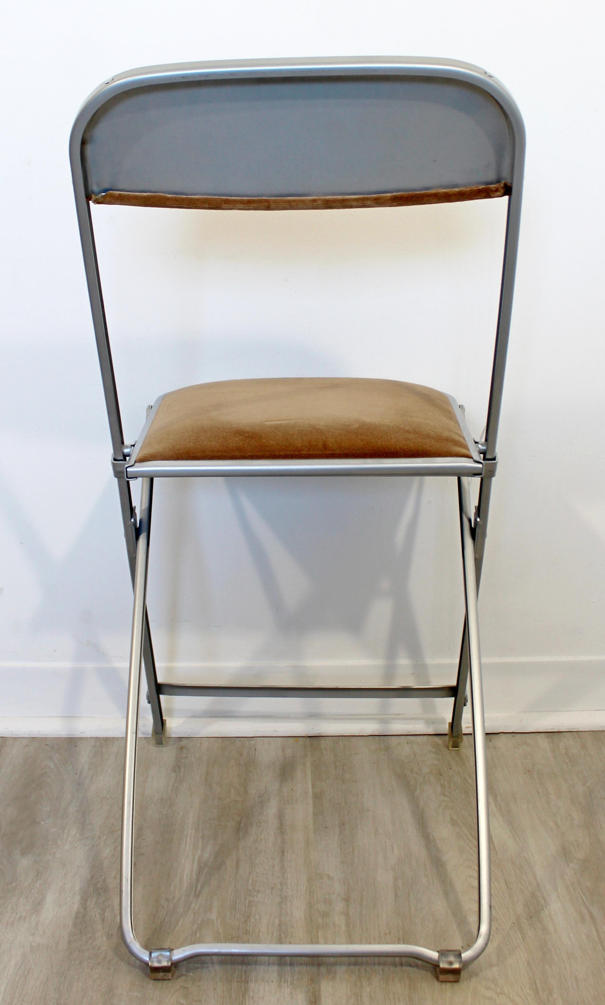 Late 20th Century Contemporary Modern Fritz & Co Set of 12 Aluminum Folding Side Chairs, 1980s