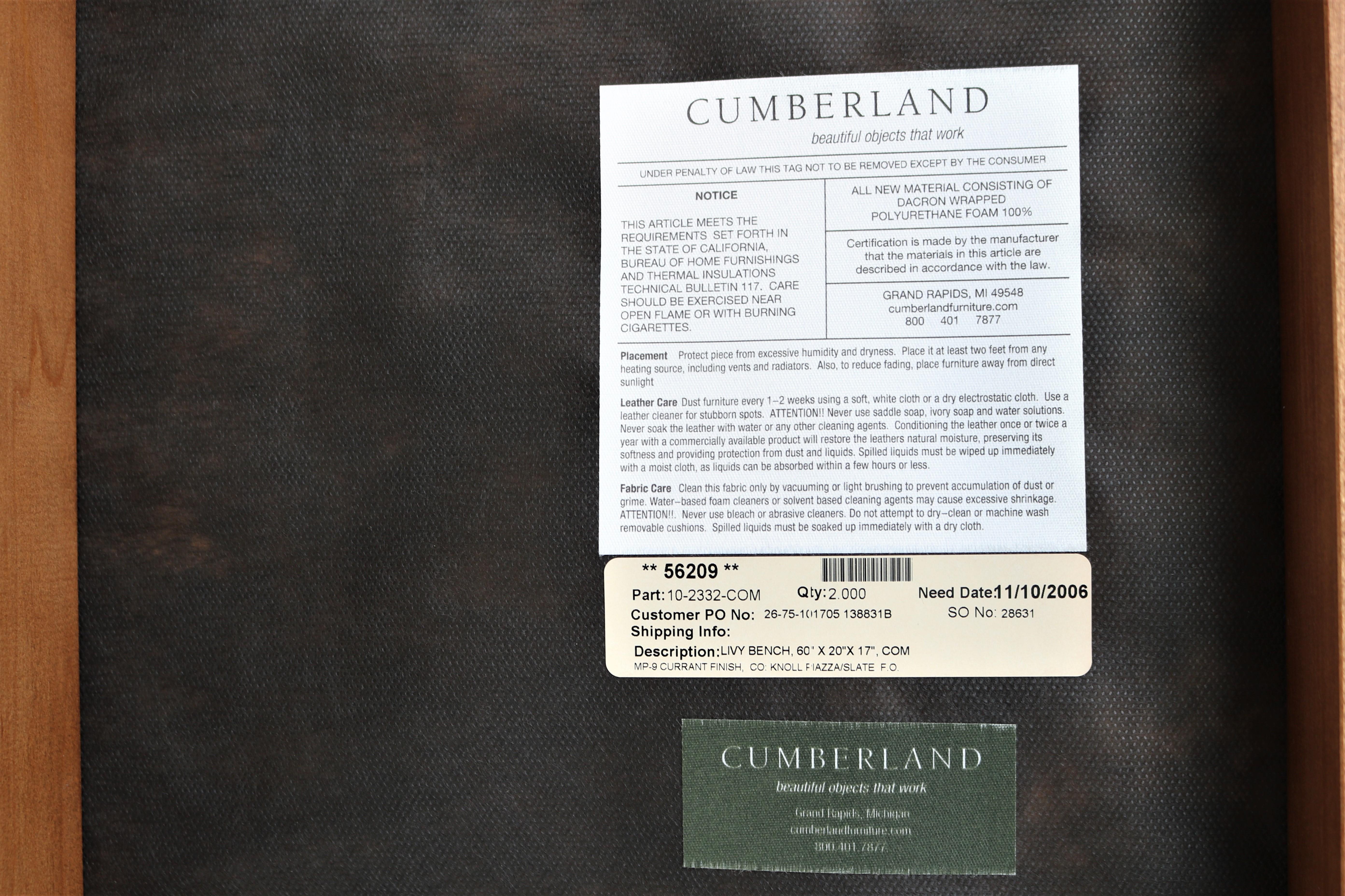 Contemporary Modern Gary Lee Partners for Cumberland Rectangular Livy Bench 13