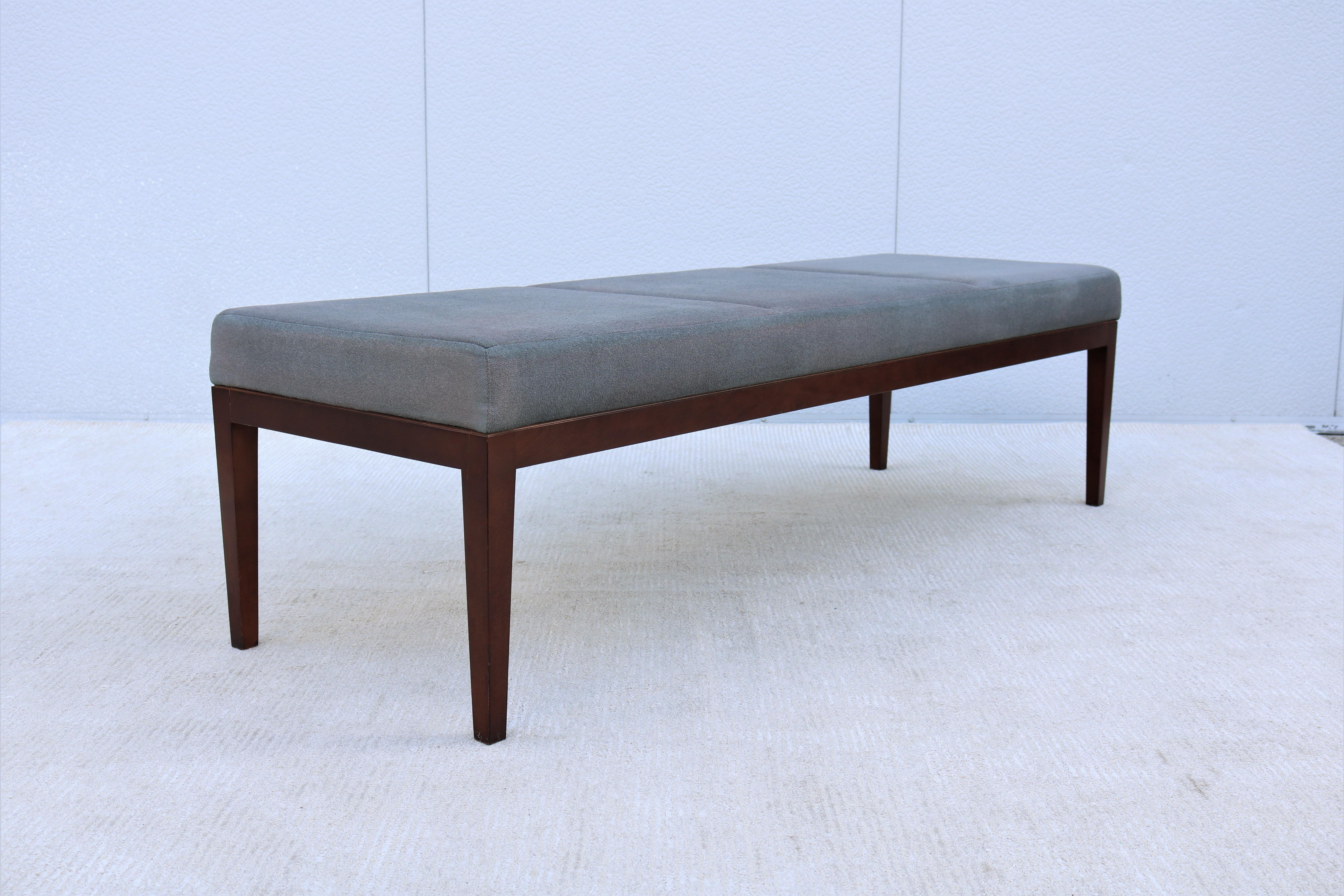 Contemporary Modern Gary Lee Partners for Cumberland Rectangular Livy Bench In Good Condition In Secaucus, NJ