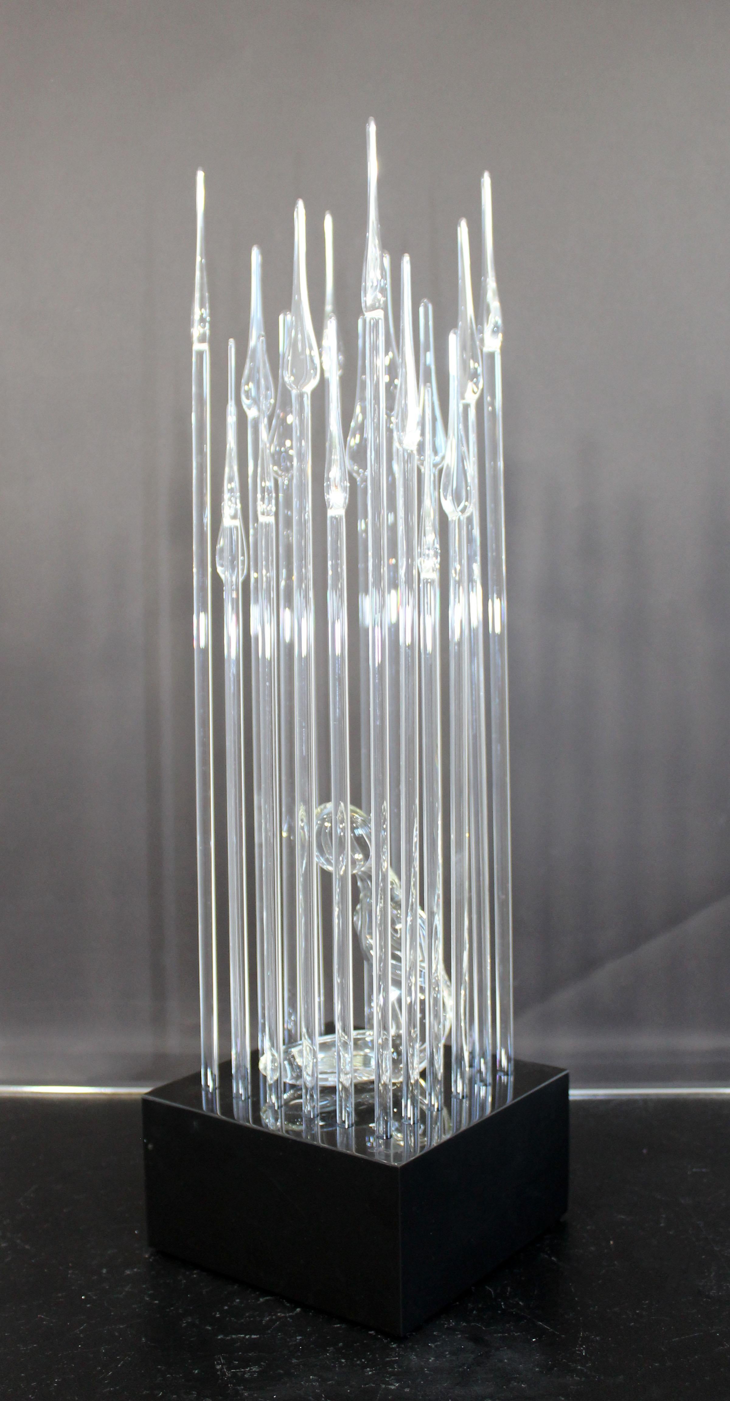 glass woman sculpture