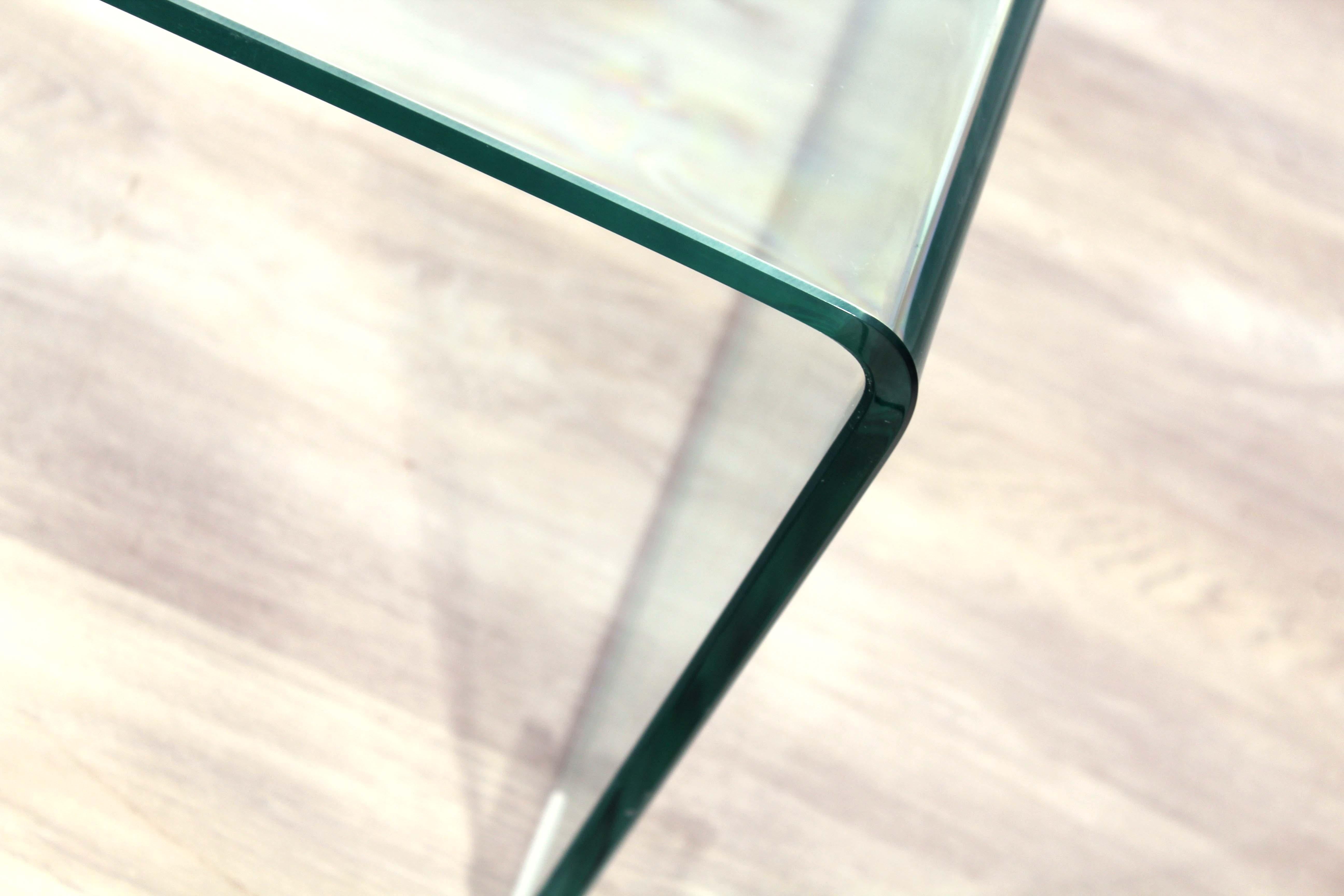 Contemporary Modern Glass Waterfall Table 2