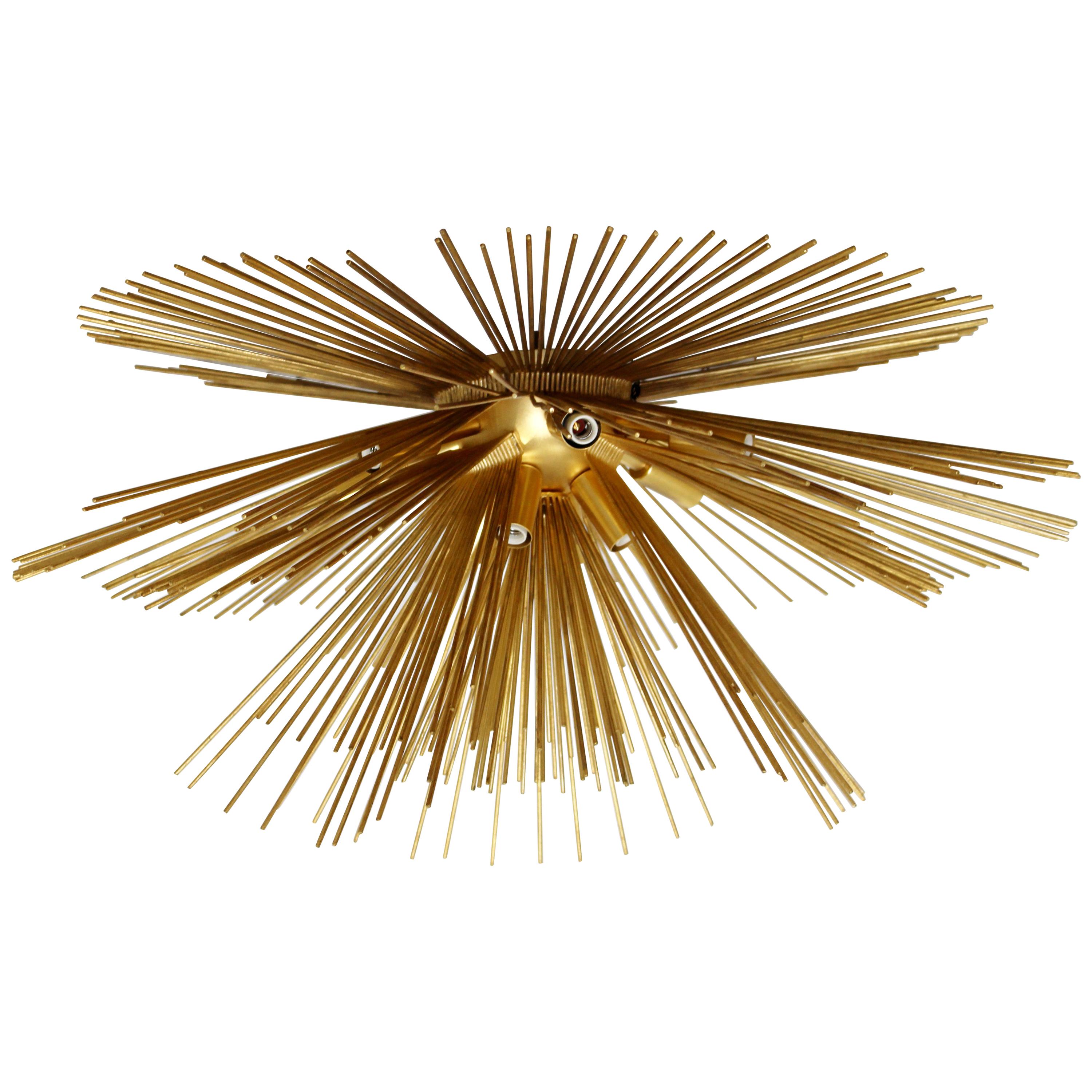 Contemporary Modern Gold Painted Sputnik Pendant Light Fixture