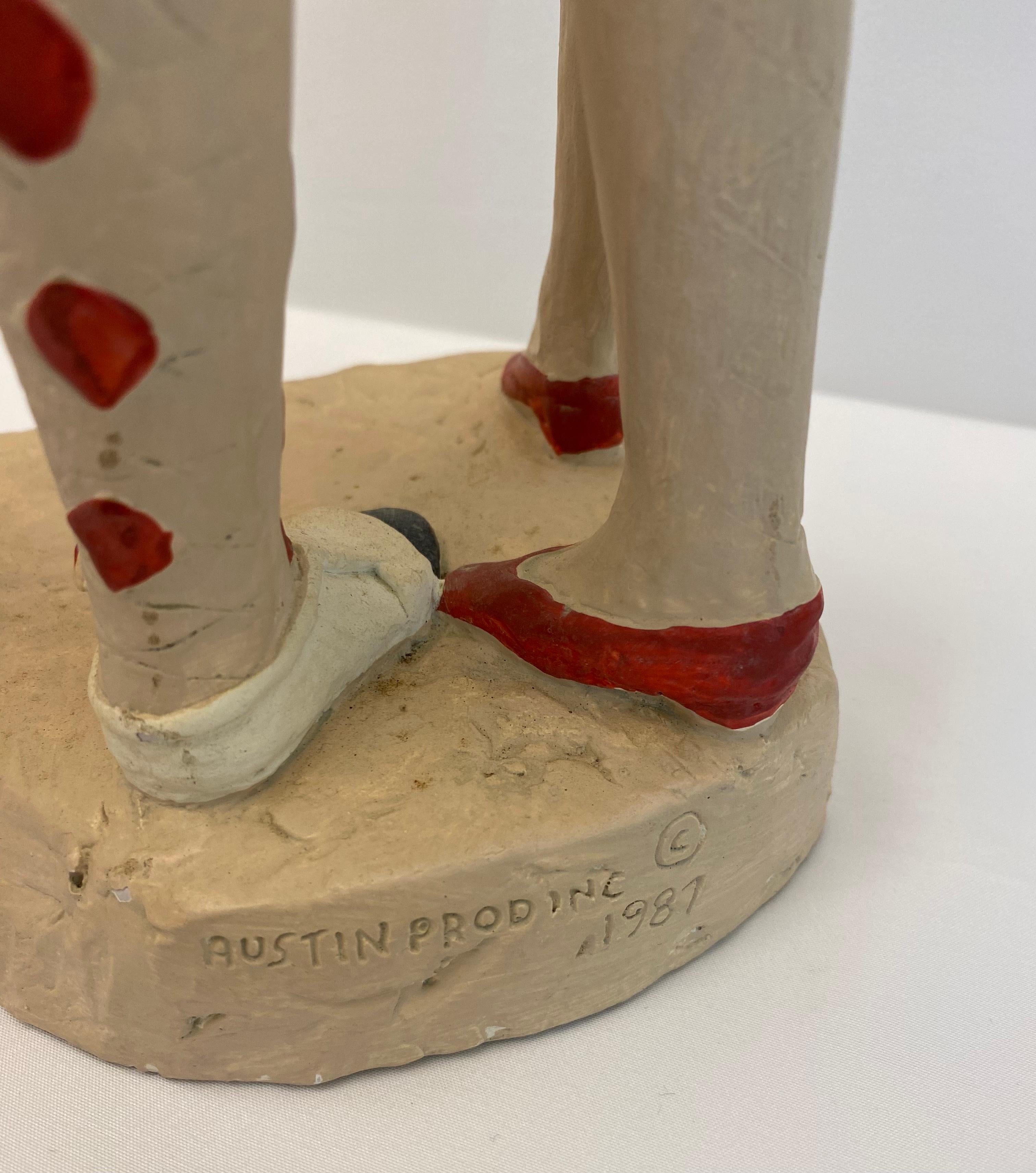 Sculpture contemporaine moderne d'un couple de golfeurs par The Moderns Productions datée de 1987 Bon état - En vente à Miami, FL