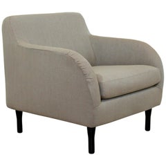 Contemporary Modern Gray Club Lounge Joacim Armchair by DUX