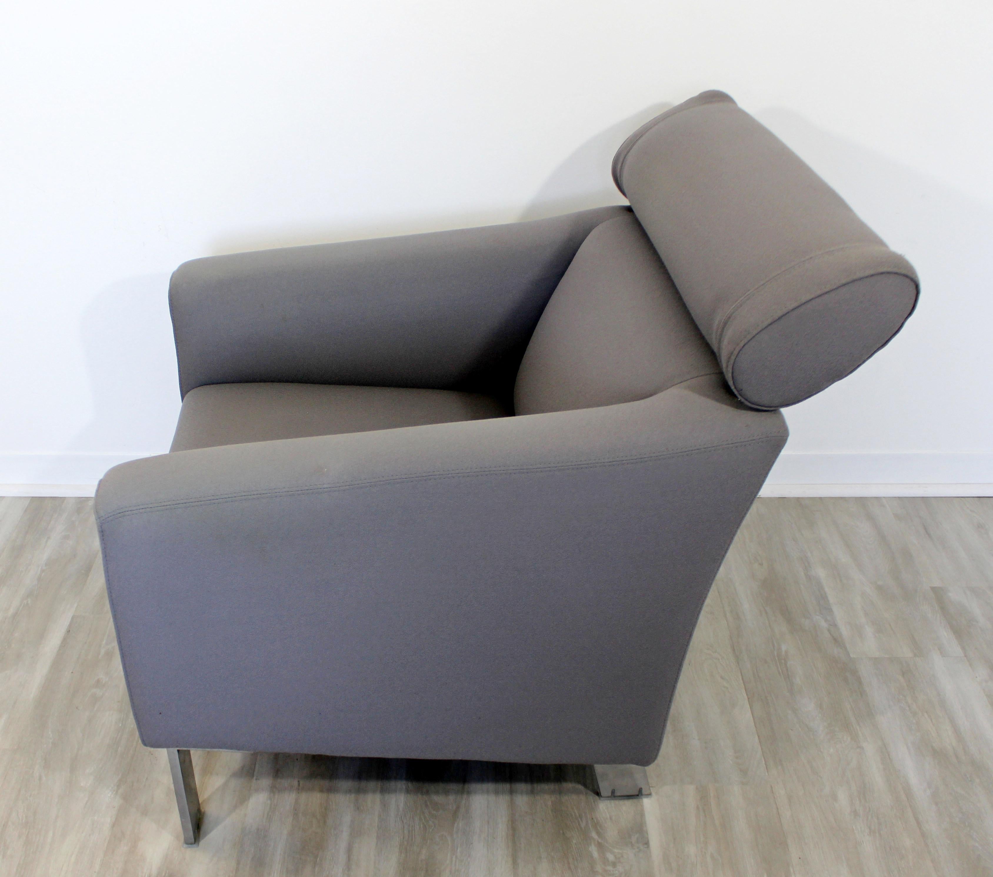 Contemporary Modern Gray Patachou Lounge Armchair by Leolux Sculptural, 1980s In Good Condition In Keego Harbor, MI