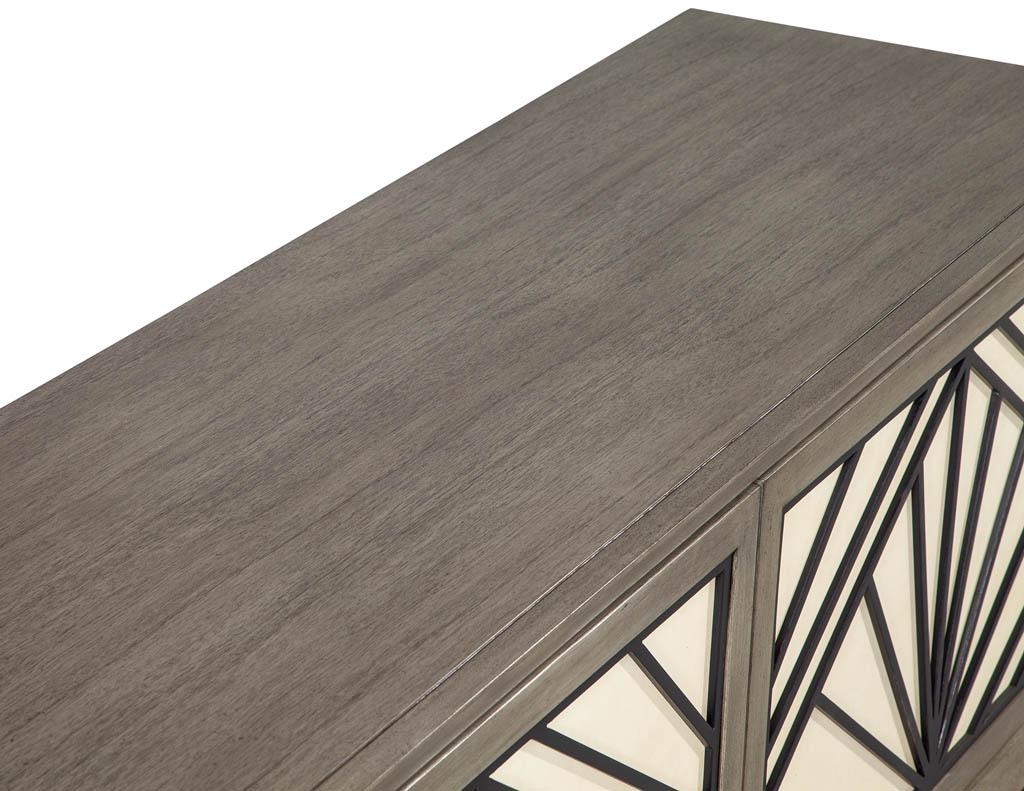 Mahogany Contemporary Modern Grey Sideboard Cabinet