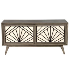 Contemporary Modern Grey Sideboard Cabinet