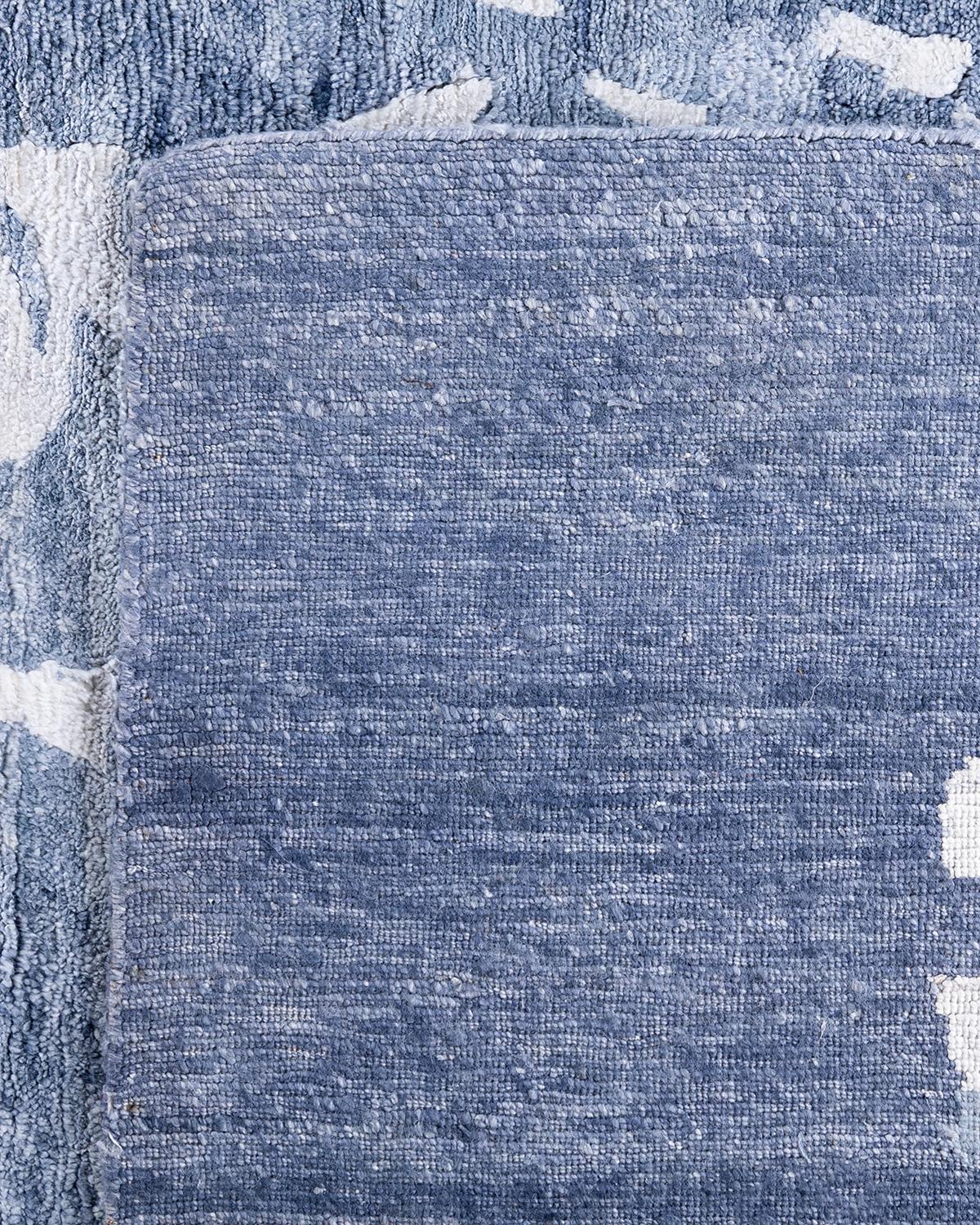 Tappeto moderno contemporaneo in seta astratta annodata a mano di colore grigio 9' 2