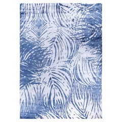 Contemporary Modern Hand Knotted Abstract Silk Ivory Area Rug 9' 1" x 12' 3" (tapis contemporain moderne en soie abstraite nouée à la main)