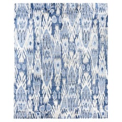 Contemporary Modern Hand Knotted Abstract Silk Purple Area Rug 8' 1" x 10' 1"