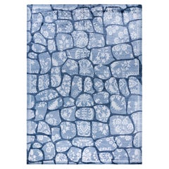 Contemporary Modern Hand Knotted Abstract Silk Purple Area Rug 9' 1" x 12' 3"