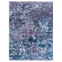 Contemporary Modern Hand Knotted Abstract Silk 
Wool Purple Area Rug 9
1"x12
2"