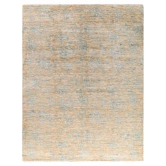 Contemporary Modern Hand Knotted Abstract Wool Brown Area Rug 8' 2" x 10' 1"