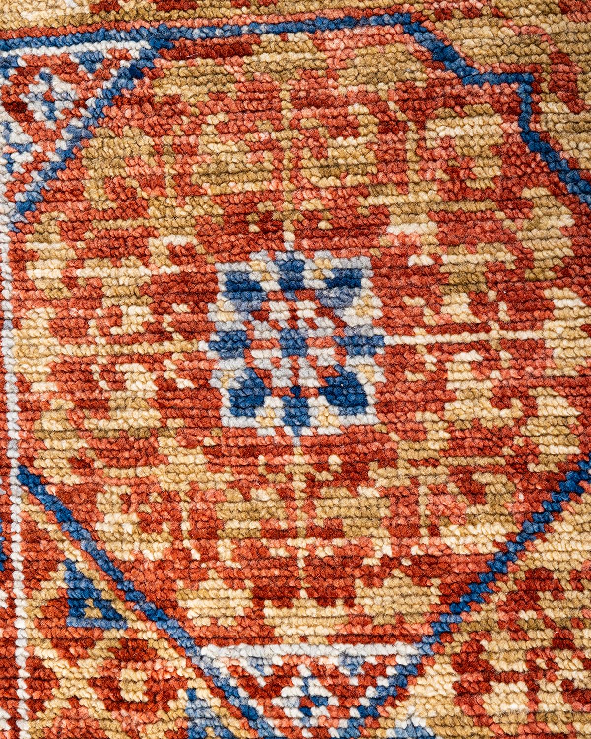 Indiano Contemporary Modern Hand Knots Rugs Floral Wool Rust Area Rug 8' 1