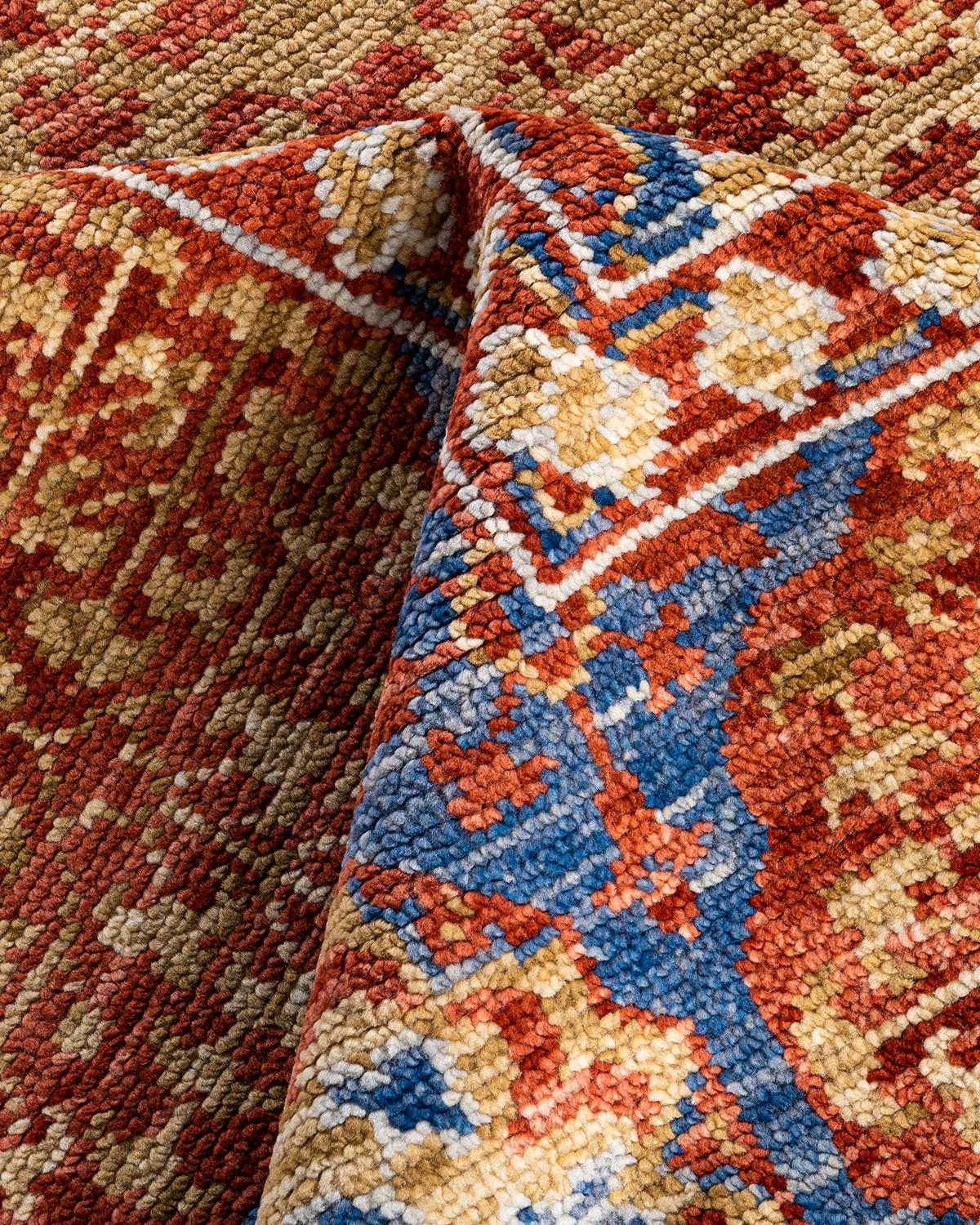 Lana Contemporary Modern Hand Knots Rugs Floral Wool Rust Area Rug 8' 1