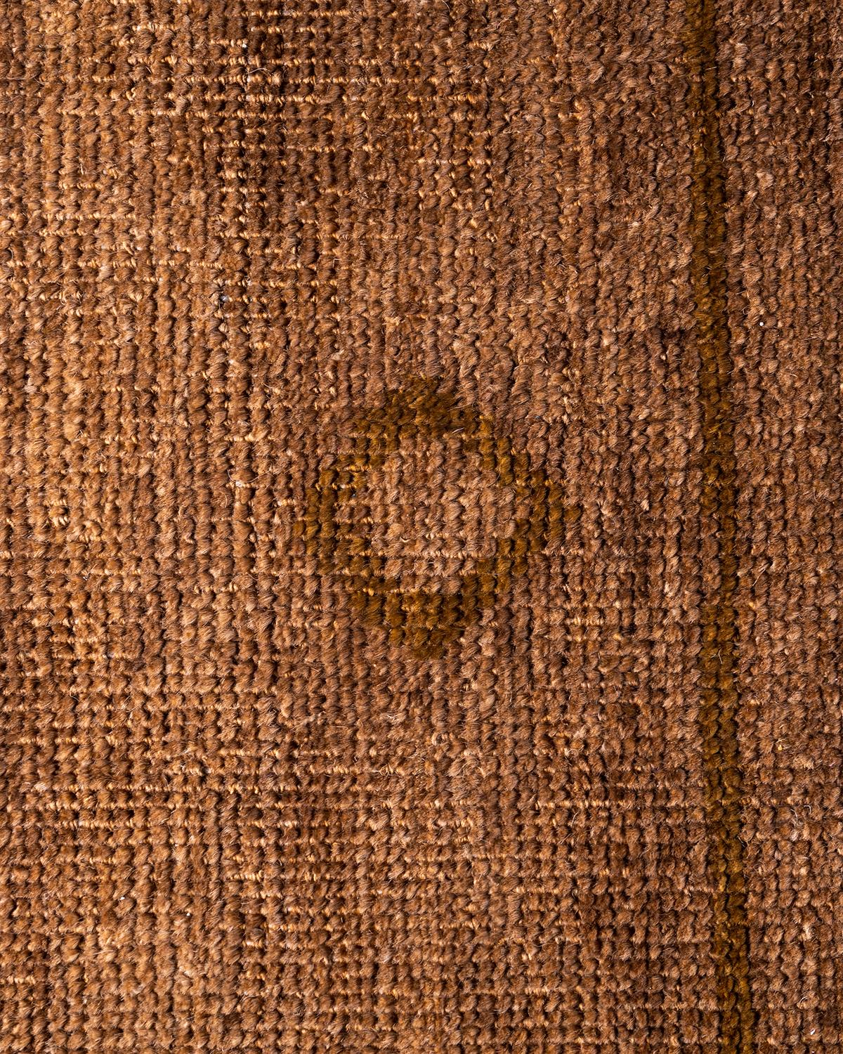 Pakistanais Tapis Contemporary Modernity en laine beige nouée à la main 6' 0