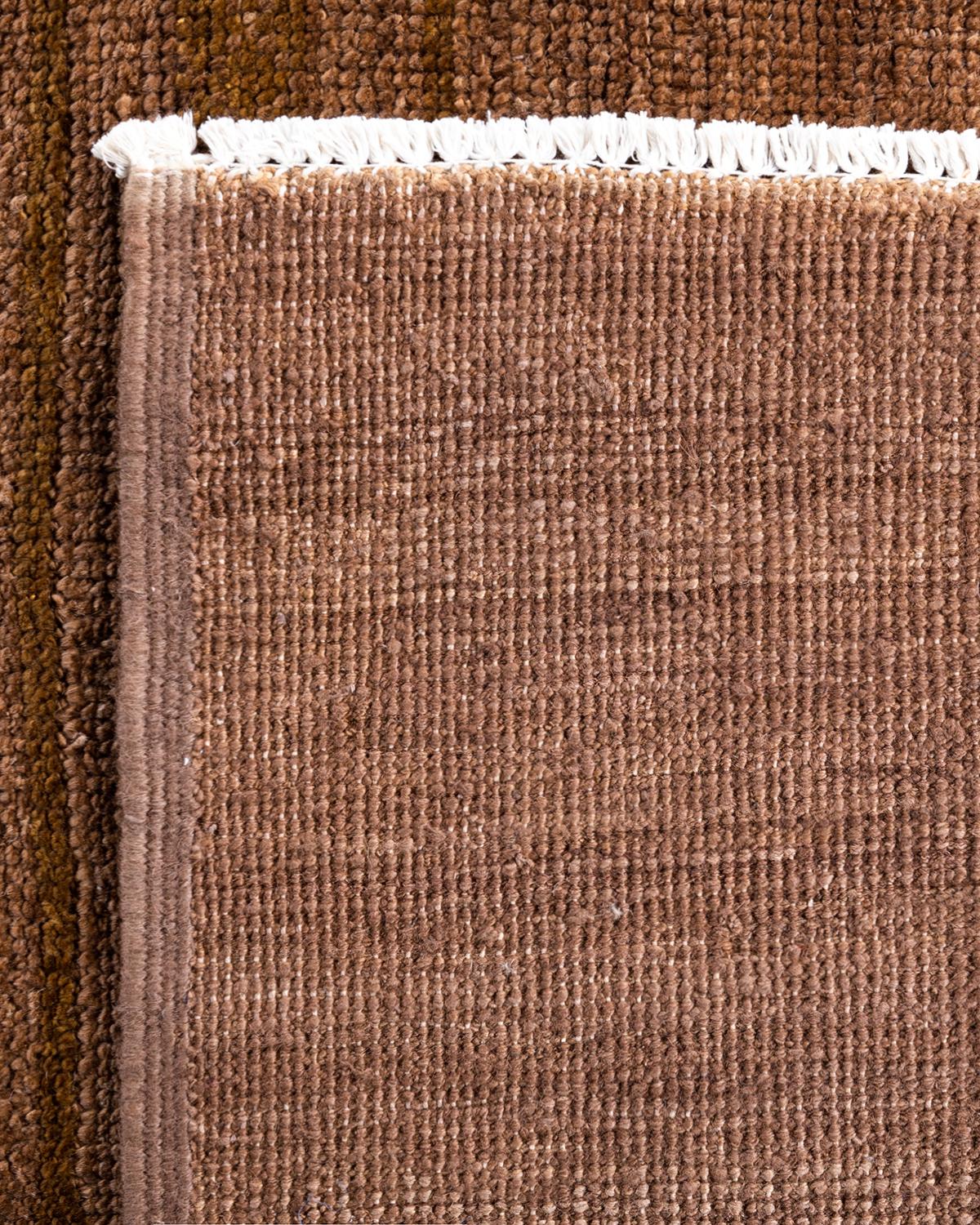 XXIe siècle et contemporain Tapis Contemporary Modernity en laine beige nouée à la main 6' 0