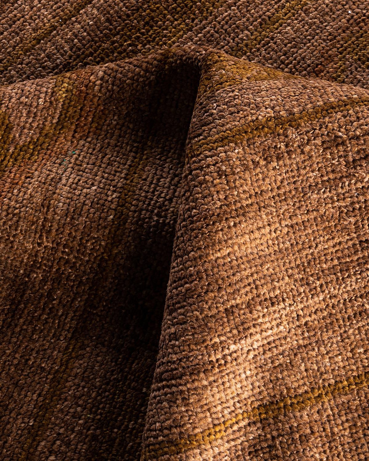 Tapis Contemporary Modernity en laine beige nouée à la main 6' 0