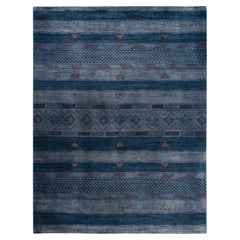 Contemporary Modern Hand Knotted Wool Gray Area Rug