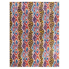 Contemporary Modern Hand Knotted Wool Multi Area Rug