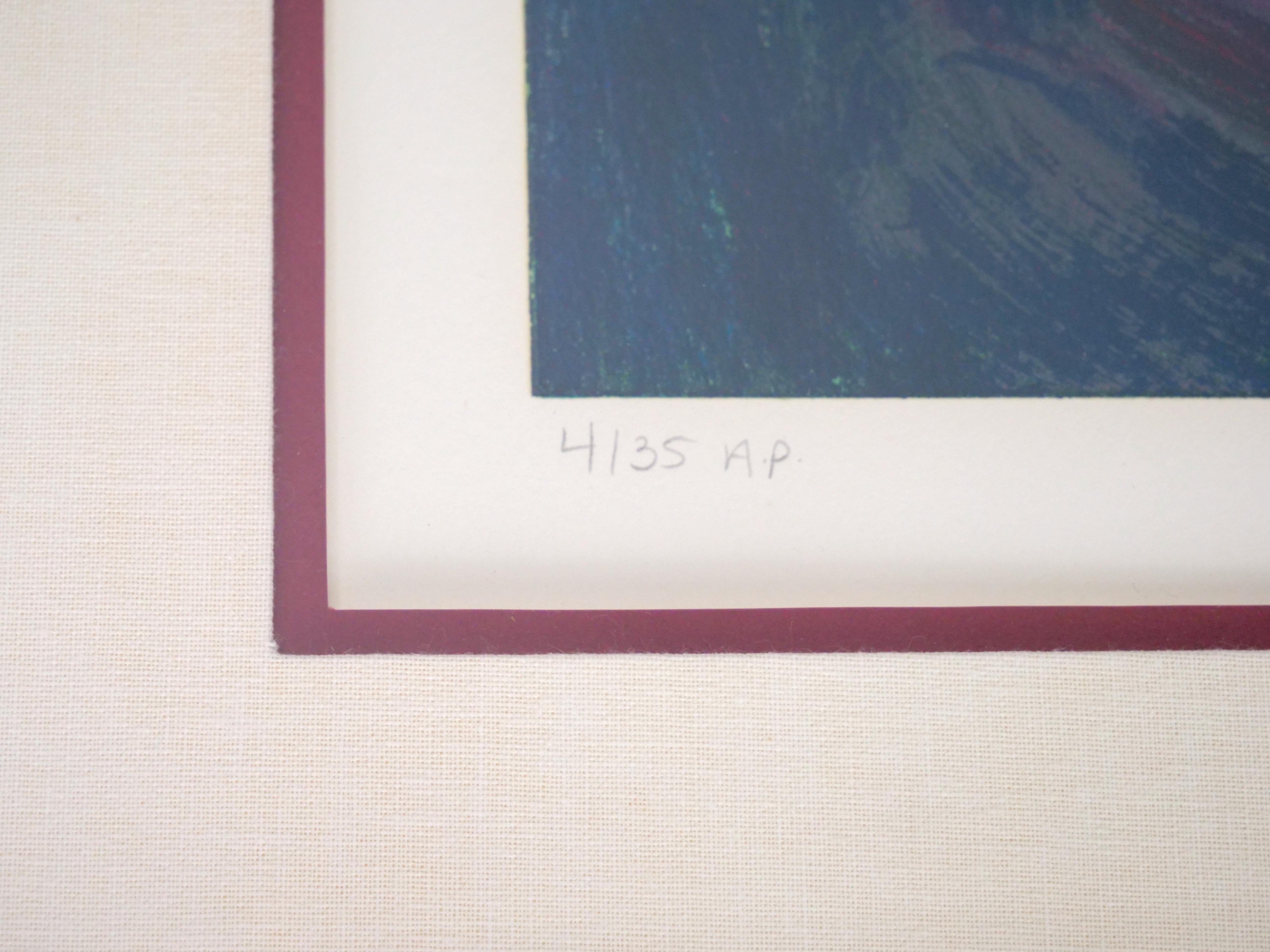Serigrafía moderna contemporánea firmada a mano en venta 3