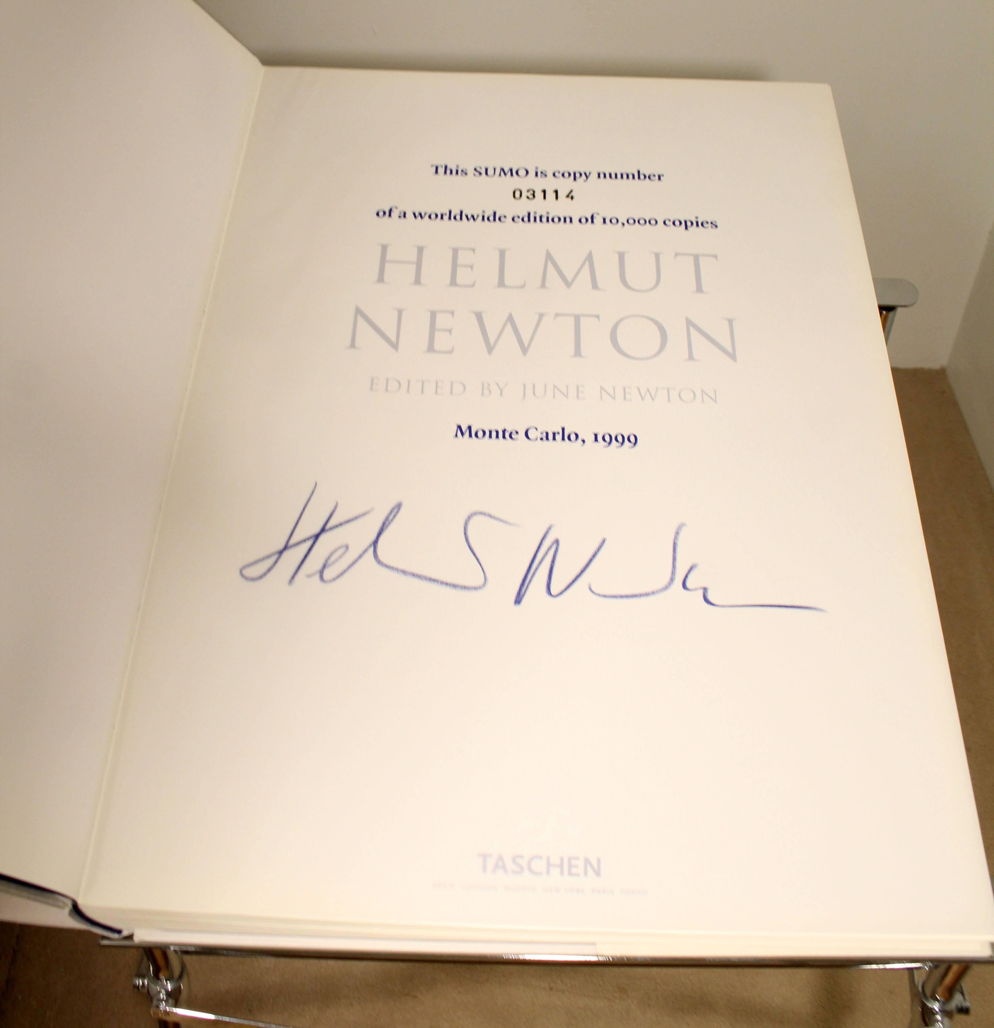 Contemporary Modern Helmut Newton Big Nude Sumo Book Stand Signed Numbered In Good Condition In Keego Harbor, MI