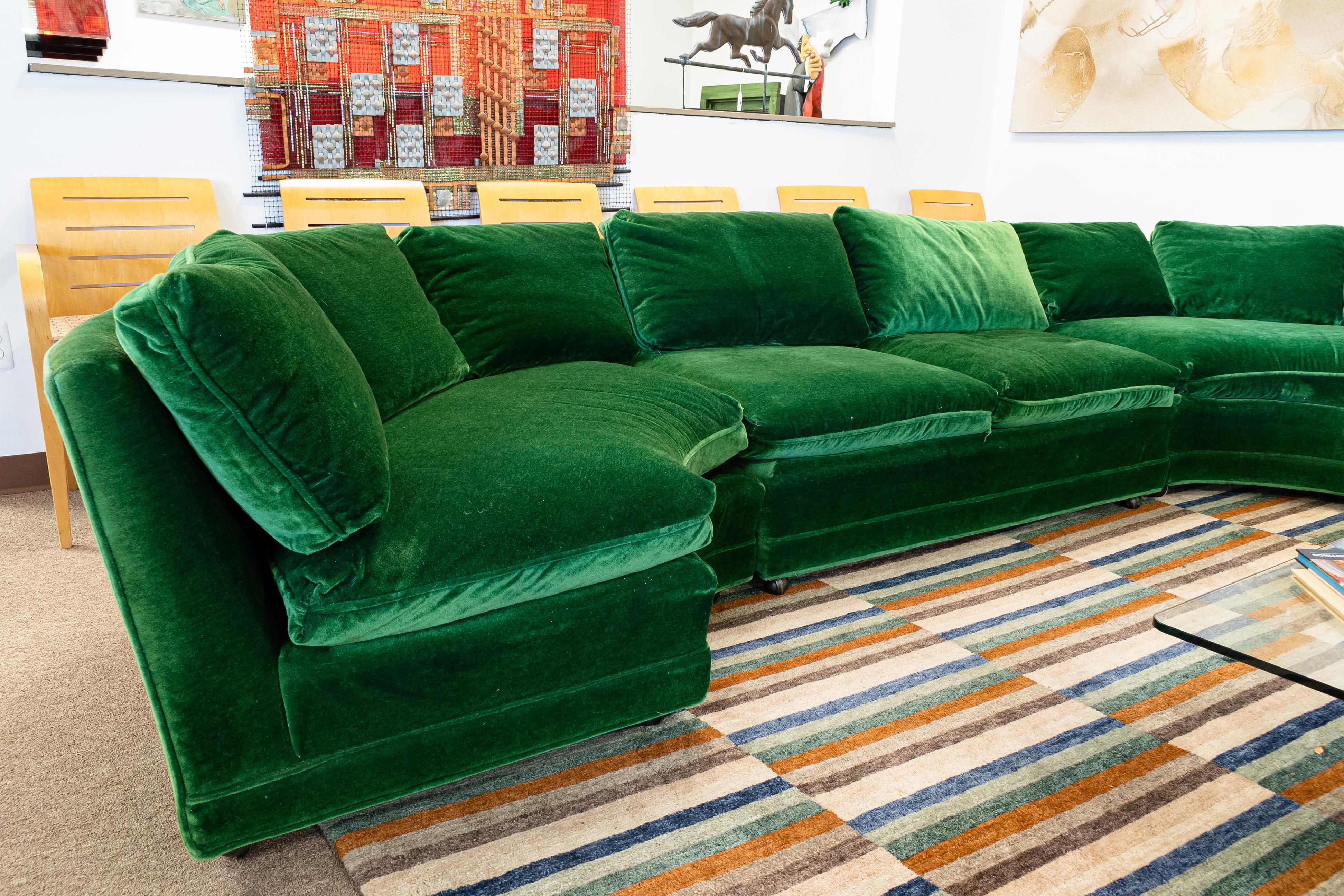 henredon murphy fabric modular sectional with ottoman