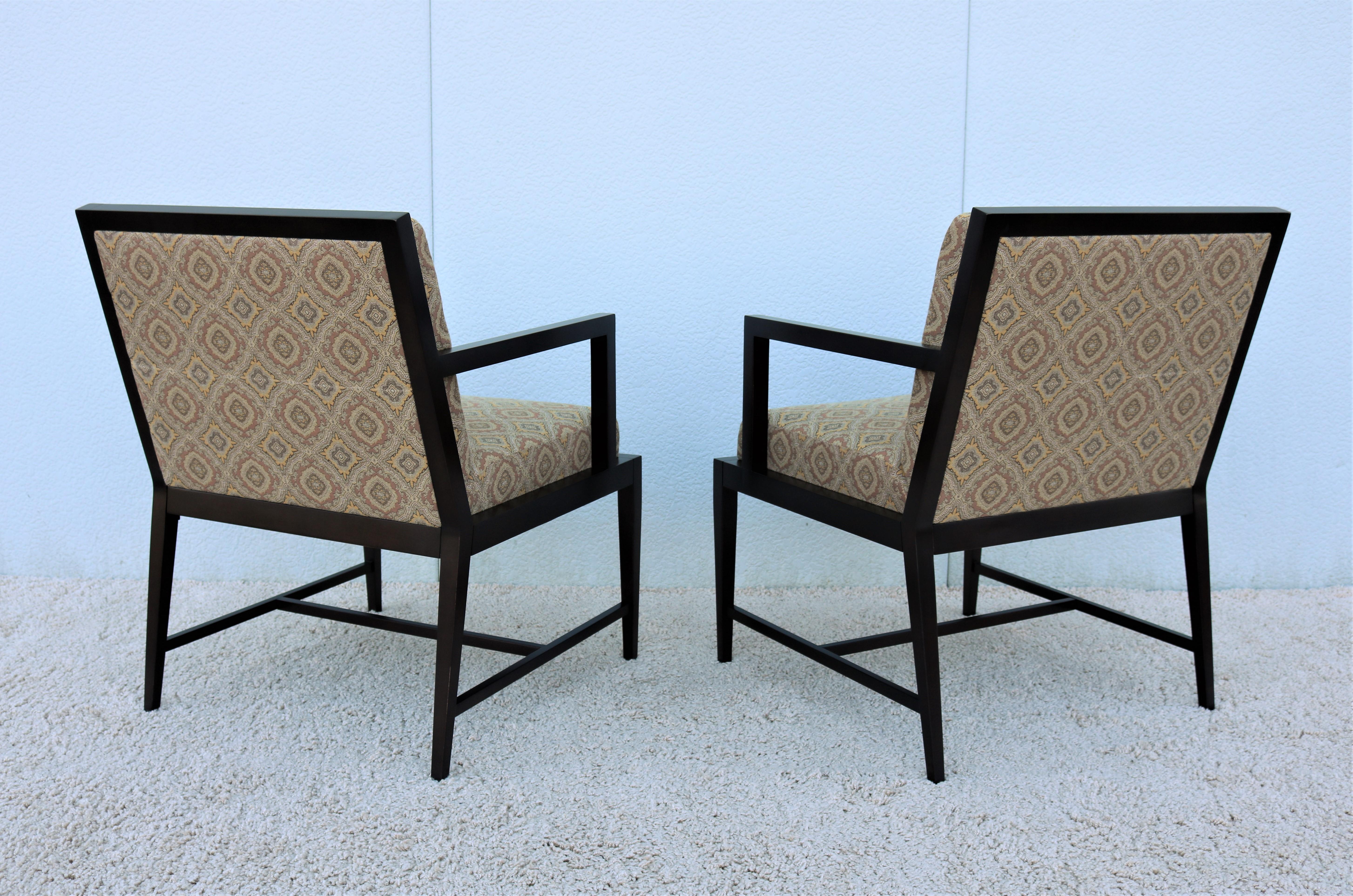 Fabric Contemporary Modern Hickory Business Furniture HBF Guest Armchairs, Pair For Sale