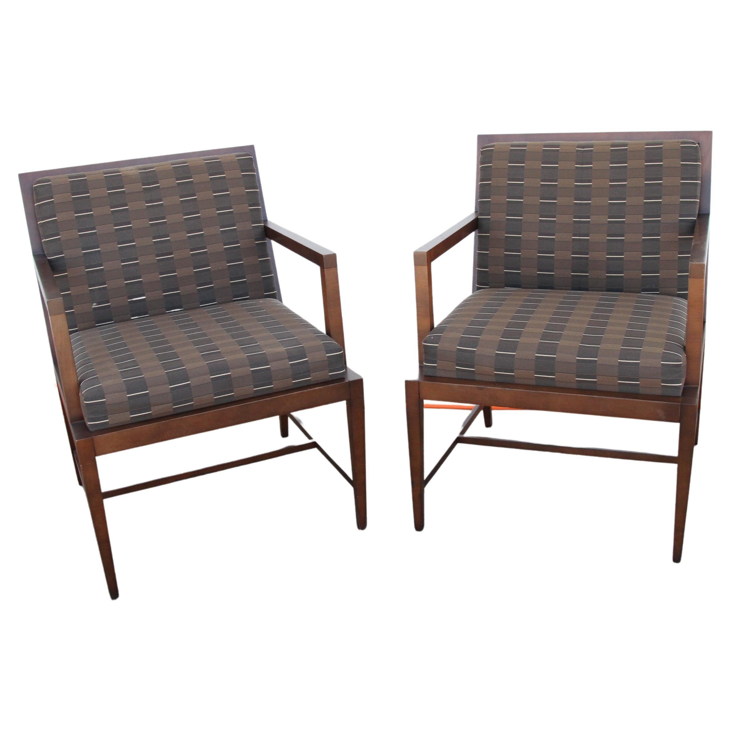 Contemporary Modern Hickory Business Furniture HBF Guest Armchairs, Pair