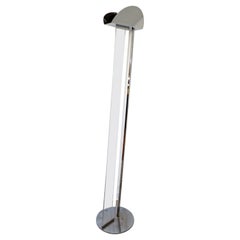 Contemporary Modern Hollywood Regency Ramond Signed Lucite Chrome Floor Lamp 80s