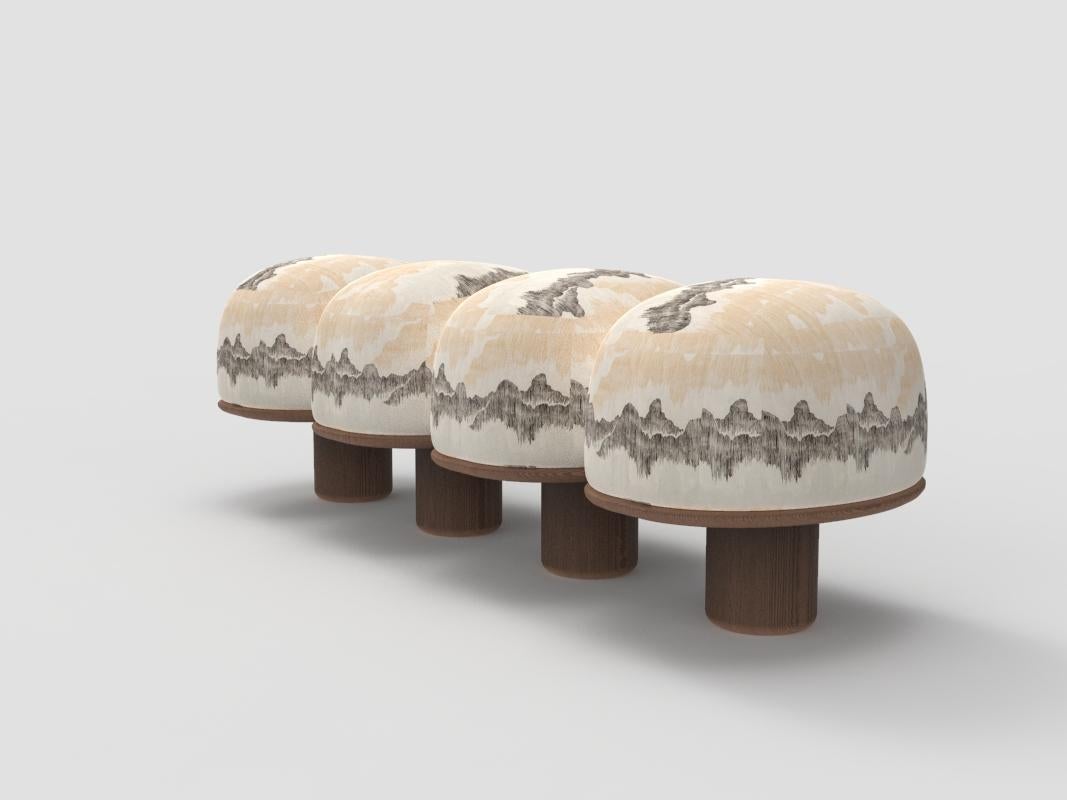 Contemporary Modern Hygge Bench in Kelly Wearstler Cascadia Basalt and Smoked Oak by Saccal Design House

DIMENSIONS
W 140 cm  55,1”
D 45 cm  17,7”
H 45 cm  17,7”

The Hygge Collection is inspired by contemporary architecture in Portugal, it speaks