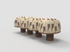 Contemporary Modern Hygge Bench in District Silt by Saccal Design House