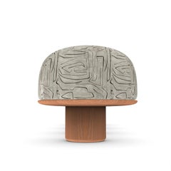 Contemporary Modern Hygge Bench in Graffito Graphite by Saccal Design House