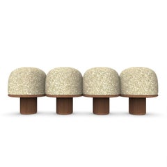 Contemporary Modern Hygge Bench Zero 002 and Smoked Oak by Saccal Design House