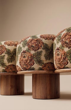 Contemporary Modern Hygge Bench in  PEONY PLANE by Saccal Design House