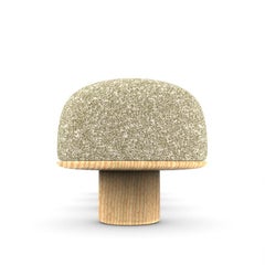 Contemporary Modern Hygge Bench in Zero 002 and Oak by Saccal Design House