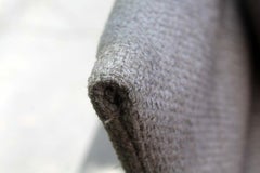 Contemporary Modern Italian Minotti Grey Sectional Sofa Attached Side Tables