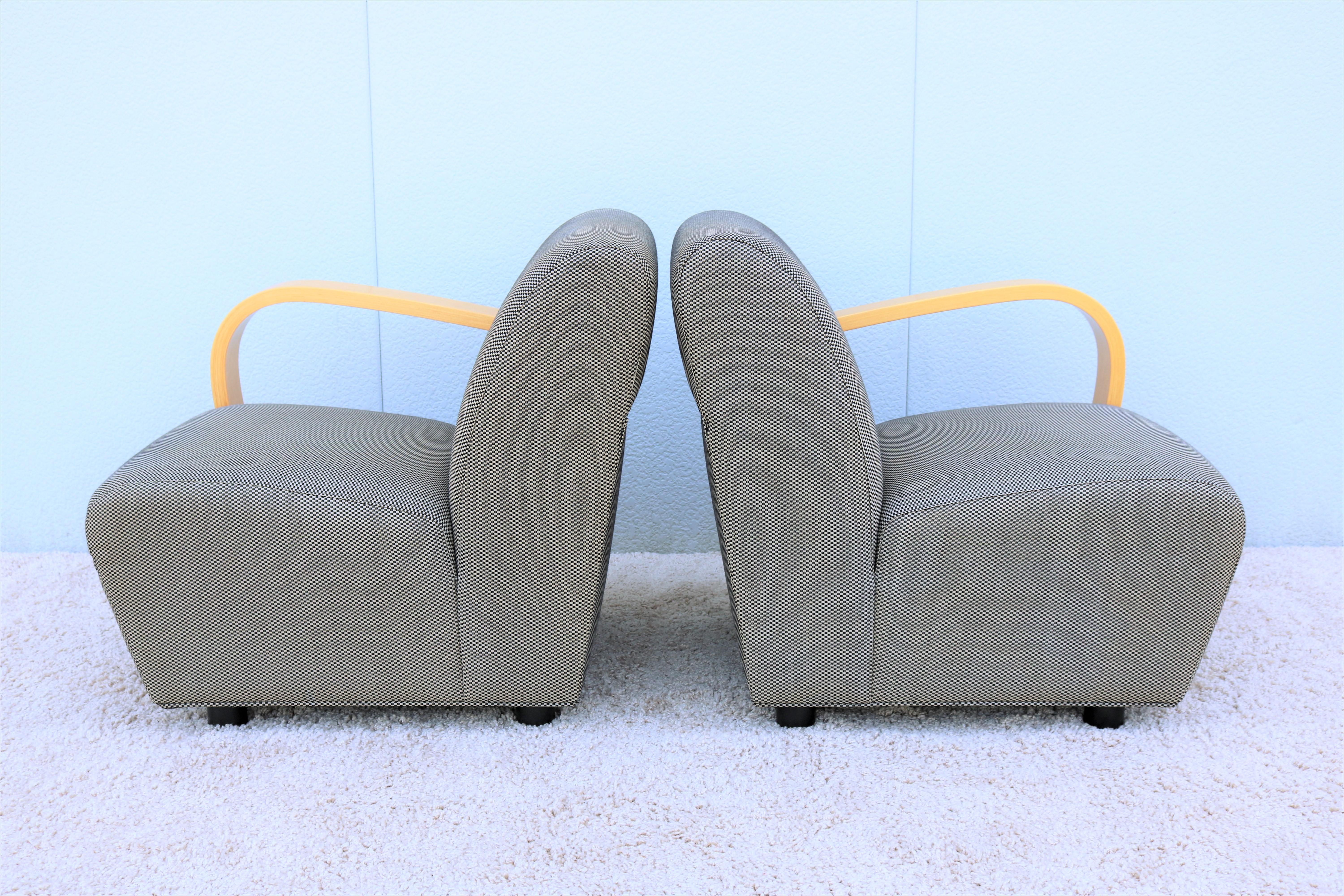 Late 20th Century Contemporary Modern Jack Cartwright Modular Riley Lounge Chairs, a Pair