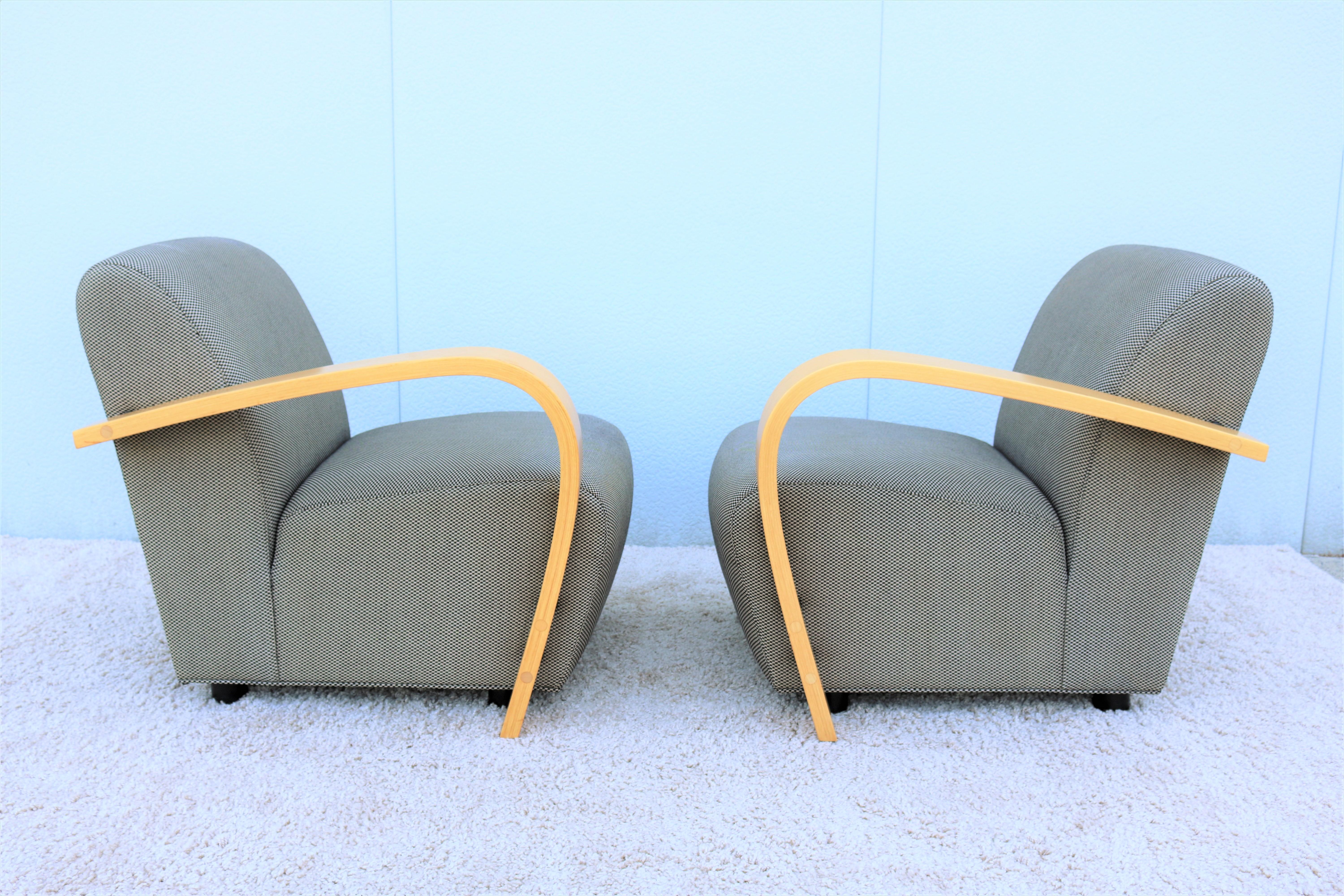 Contemporary Modern Jack Cartwright Modular Riley Lounge Chairs, a Pair 2