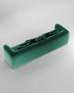 Contemporary Modern Jacob Sofa in Green Velvet Fabric by Collector Studio