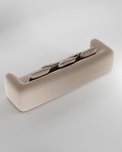 Contemporary Modern Jacob Sofa in Green Velvet Fabric by Collector Studio